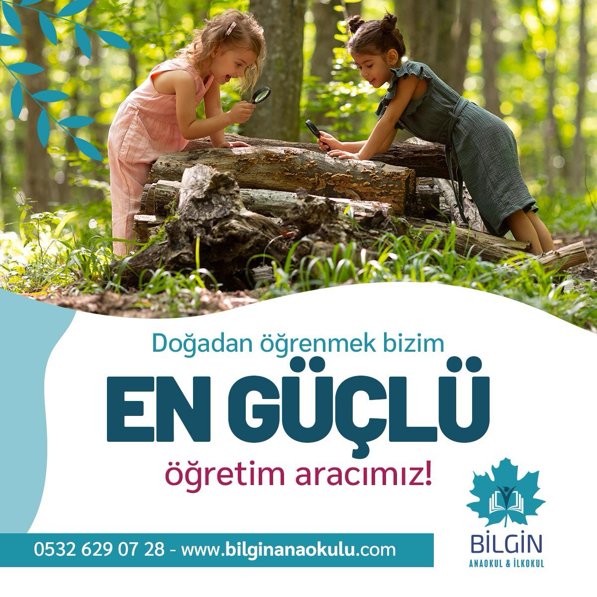 Türkiye'nin sayılı doğa anaokulu ve ilkokuluyuz...